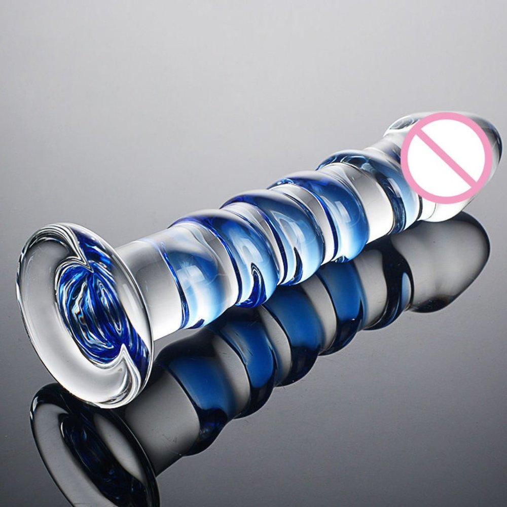 Blue Pattern Glass Crystal Transparent Toy